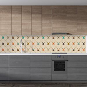 Mutfak Tezgah Arası Folyo Fayans Kaplama Folyosu Majolika Motif 4 60x200 cm