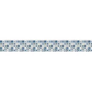Mutfak Tezgah Arası Folyo Fayans Kaplama Folyosu Mavi Fayans Desen 60x200 cm