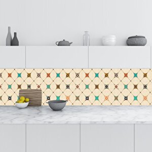 Mutfak Tezgah Arası Folyo Fayans Kaplama Folyosu Majolika Motif 2 60x100 cm