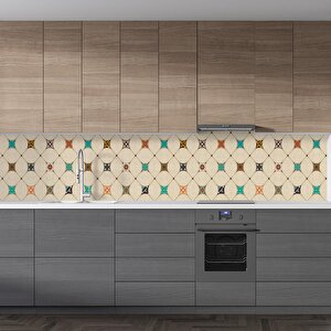 Mutfak Tezgah Arası Folyo Fayans Kaplama Folyosu Majolika Motif 2 60x100 cm