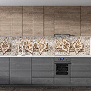 Mutfak Tezgah Arası Folyo Fayans Kaplama Folyosu Kahverengi Design 60x400 cm 