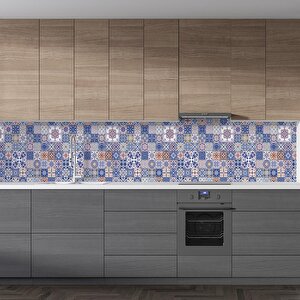 Mutfak Tezgah Arası Folyo Fayans Kaplama Folyosu İspanyol Seramik Desen 60x100 cm