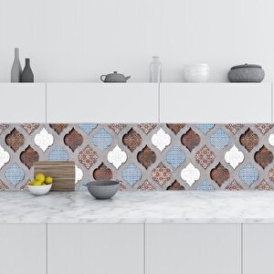 Mutfak Tezgah Arası Folyo Fayans Kaplama Folyosu Renkli Seramik Design 60x400 cm 