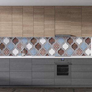 Mutfak Tezgah Arası Folyo Fayans Kaplama Folyosu Renkli Seramik Design 60x400 cm 