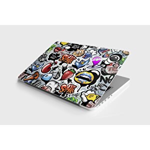 Laptop Sticker Notebook Pc Kaplama Etiketi Sosyal Medya Graffiti
