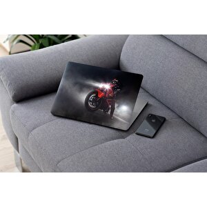 Laptop Sticker Notebook Pc Kaplama Etiketi Motorsikletli Adam