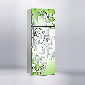 Buzdolabı Sticker Kaplama Dolap Kaplama Etiketi 3d Çiçek Kelebek Arkaplan