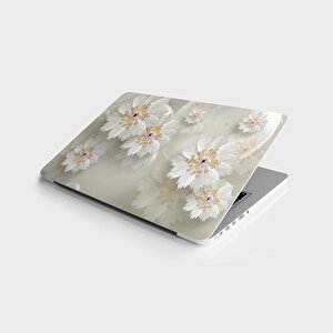 Laptop Sticker Bilgisayar Notebook Pc Kaplama Etiketi 3d Çiçekler