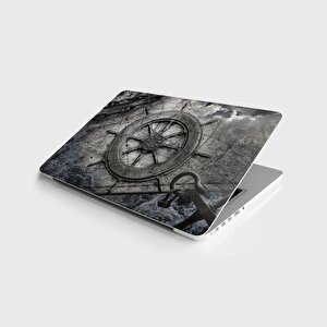 Laptop Sticker Notebook Pc Kaplama Etiketi Siyah Denizci