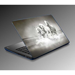 Laptop Sticker Notebook Pc Kaplama Etiketi Beyaz Atlar