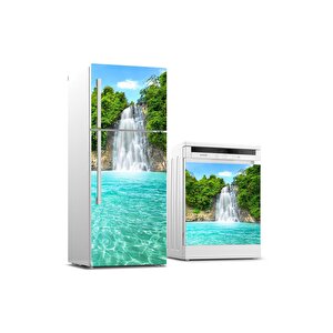 Buzdolabı Ve Bulaşık Makinası Beyaz Eşya Sticker Kaplama Şelale