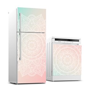 Buzdolabı Ve Bulaşık Makinası Beyaz Eşya Sticker Kaplama Mandala