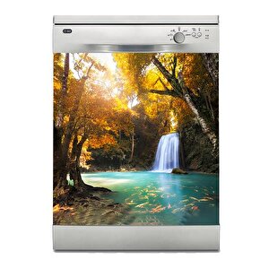Bulaşık Makinesi Sticker Kaplama Beyaz Eşya Kaplama Şelale Ağaç