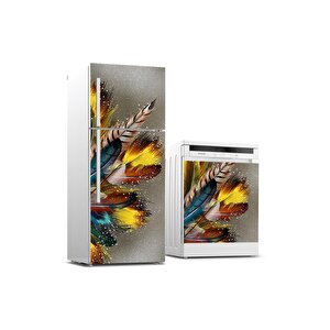 Buzdolabı Ve Bulaşık Makinası Beyaz Eşya Sticker Kaplama Modern Tüy