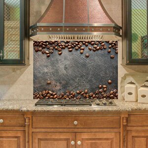 Mutfak Duvar Tezgah Arası Ocak Arkası Sticker Kaplama Kahve Çekirdeği
