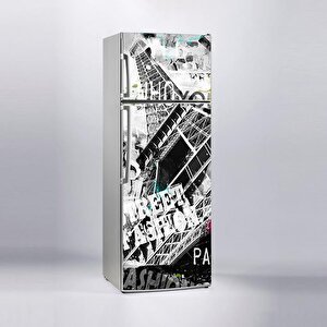 Buzdolabı Sticker Kaplama Dolap Kaplama Etiketi Paris Popart