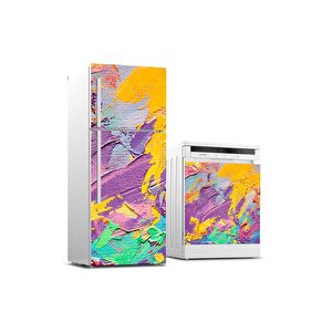 Buzdolabı Ve Bulaşık Makinası Beyaz Eşya Sticker Kaplama Fırça Darbesi