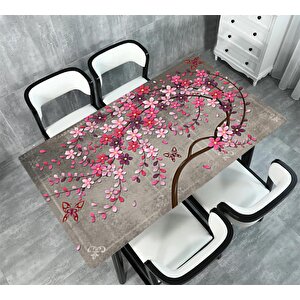Masa Kaplama Folyosu Mobilya Masa Kaplama Folyoları 3d Ağaç  Mor Çiçek