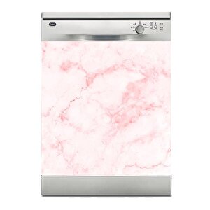Bulaşık Makinesi Sticker Kaplama Beyaz Eşya Kaplama Pembe Mermer Nature