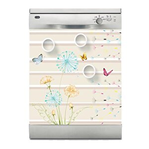 Bulaşık Makinesi Sticker Kaplama Beyaz Eşya Kaplama 3d Karahindiba