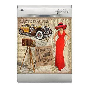 Bulaşık Makinesi Sticker Kaplama Beyaz Eşya Kaplama Carte Postale