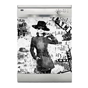 Bulaşık Makinesi Sticker Kaplama Beyaz Eşya Kaplama Moda Grunge Kız