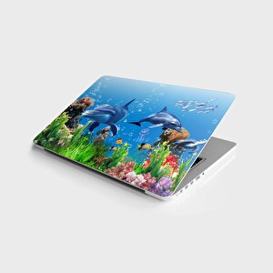 Laptop Sticker Bilgisayar Notebook Pc Kaplama Etiketi Deniz Balıklar
