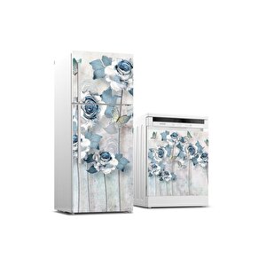Buzdolabı Ve Bulaşık Makinası Beyaz Eşya Sticker Kaplama Gül Kurusu