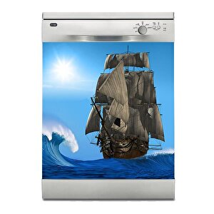 Bulaşık Makinesi Sticker Kaplama Beyaz Eşya Kaplama Antik Gemi