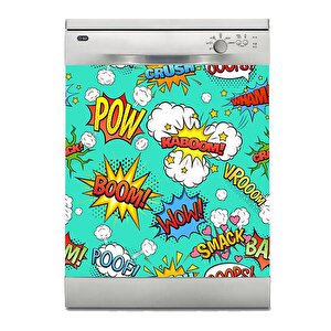 Bulaşık Makinesi Sticker Kaplama Beyaz Eşya Kaplama Kaboom