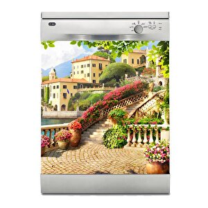 Bulaşık Makinesi Sticker Kaplama Beyaz Eşya Kaplama 3d Bahçe Balkon