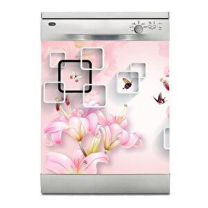 Bulaşık Makinesi Sticker Kaplama Beyaz Eşya Kaplama Zambak