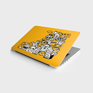 Laptop Sticker Bilgisayar Notebook Pc Kaplama Etiketi Doodle