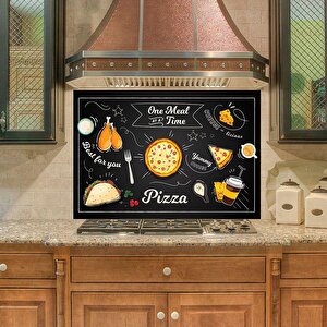 Mutfak Duvar Tezgah Arası Ocak Arkası Sticker Kaplama Pizza