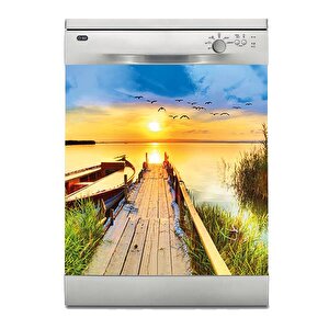Bulaşık Makinesi Sticker Kaplama Beyaz Eşya Kaplama Gün Batımı