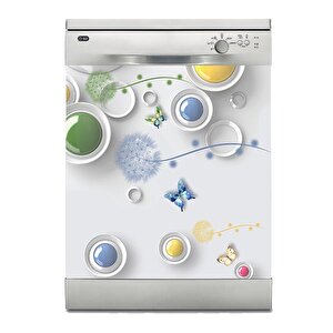 Bulaşık Makinesi Sticker Kaplama Beyaz Eşya Kaplama 3d Modern Tasarım
