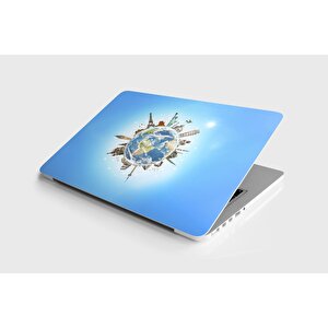 Laptop Sticker Notebook Pc Kaplama Etiketi Dünyanın Ünlü Simgeleri