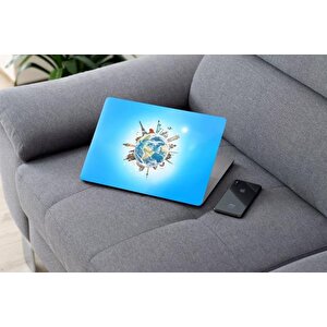 Laptop Sticker Notebook Pc Kaplama Etiketi Dünyanın Ünlü Simgeleri