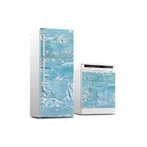 Buzdolabı Ve Bulaşık Makinası Beyaz Eşya Sticker Kaplama Blue