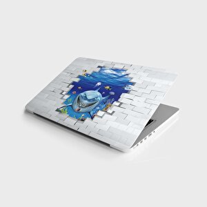Laptop Sticker Notebook Pc Kaplama Etiketi Köpekbalığı