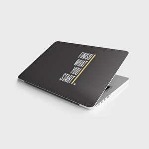Laptop Sticker Notebook Pc Kaplama Etiketi Başladığın İşi Bitir