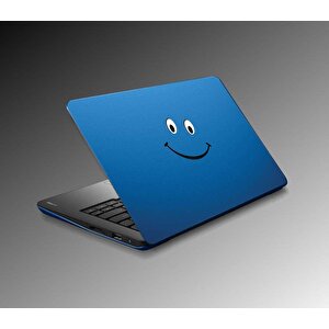 Laptop Sticker Notebook Pc Kaplama Etiketi Blue Smile