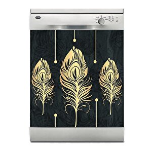 Bulaşık Makinesi Sticker Kaplama Beyaz Eşya Kaplama 3d Altın Tüyler