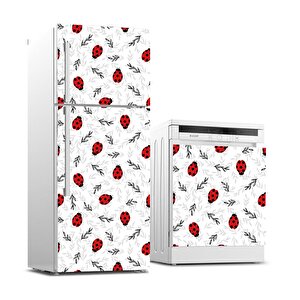 Buzdolabı Ve Bulaşık Makinası Beyaz Eşya Sticker Kaplama Uğur Böceği