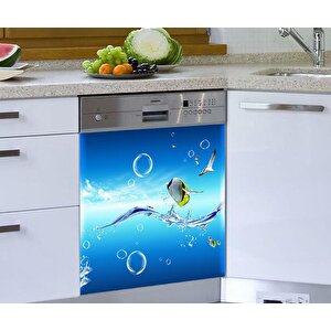 Bulaşık Makinesi Sticker Kaplama Beyaz Eşya Kaplama Suda Balık