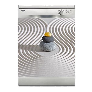 Bulaşık Makinesi Sticker Kaplama Beyaz Eşya Kaplama Japon Zen Bahçesi 1