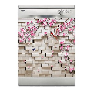 Bulaşık Makinesi Sticker Kaplama Beyaz Eşya Kaplama Kiraz Çiçeği