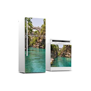 Buzdolabı Ve Bulaşık Makinası Beyaz Eşya Sticker Kaplama Köprü Akarsu
