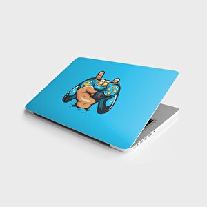Laptop Sticker Bilgisayar Notebook Pc Kaplama Etiketi Gamer Oyun Kolu Mavi