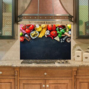 Mutfak Duvar Tezgah Arası Ocak Arkası Sticker Kaplama İtalyan Spagetti